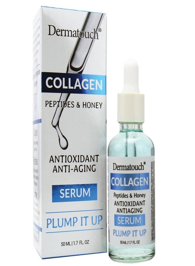Dermatouch Plump It up Collagen Serum With Peptides, Honey, Parsley Extract, and Vitamin C, A, & E, Nourishing Daily Face Serum With Vitamins and Antioxidants, Clean Skin Care, Made in USA, 1.7 FL Oz